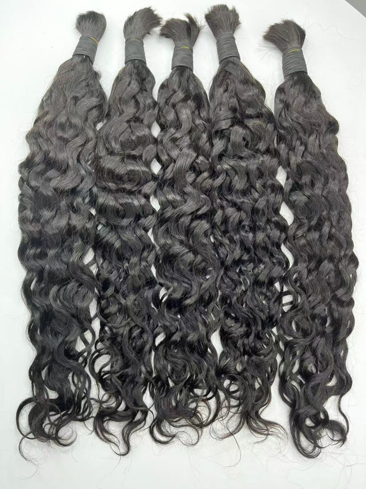 Virgin Natural Water Wave Braiding Human Hair Curls (18-26 Inch)