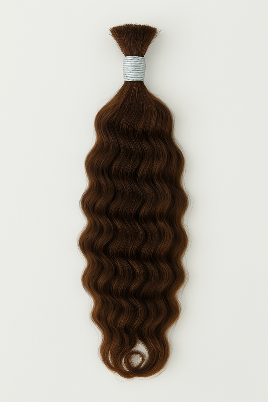 Virgin Natural Water Wave Braiding Human Hair Curls (18-26 Inch)
